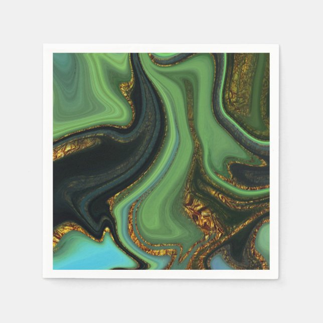 pattern abstract marbled napkins (Front)