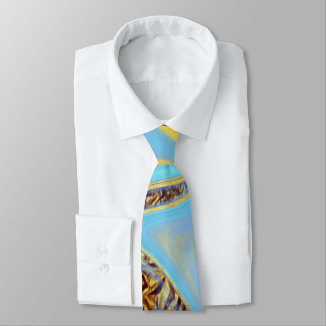 pattern abstract marbled neck tie (Tied)