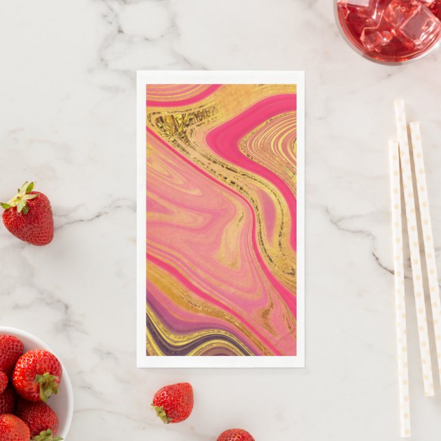 pattern abstract marbled paper guest towels (Insitu)
