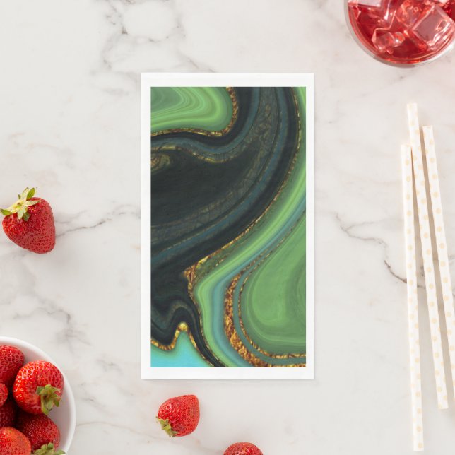 pattern abstract marbled paper guest towels (Insitu)