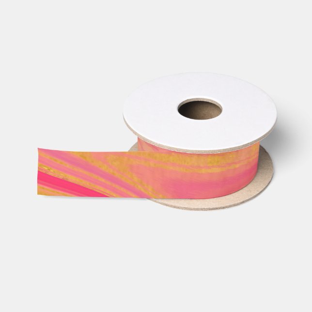 pattern abstract marbled satin ribbon (Spool)