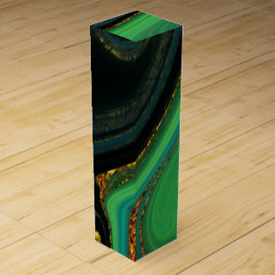 pattern abstract marbled wine box