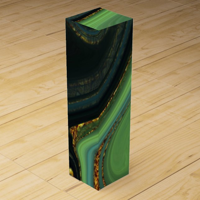 pattern abstract marbled wine box (Front)