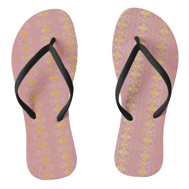 pattern abstract pink flip flops (Footbed)