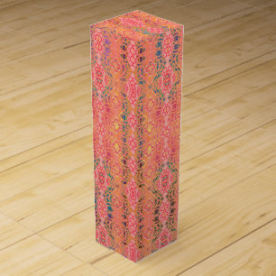 pattern abstract pink wine box