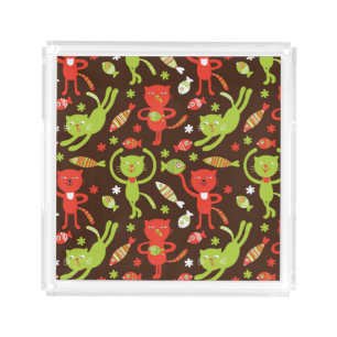 pattern acrylic tray