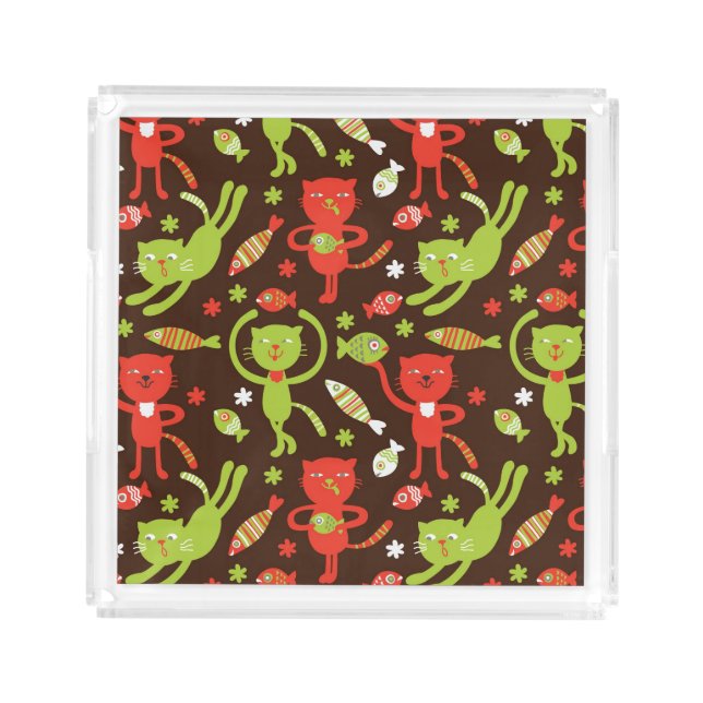 pattern acrylic tray (Front)