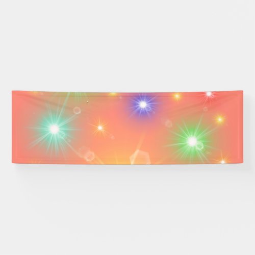 pattern and colorful lights banner