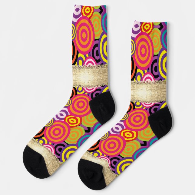 PATTERN AND GOLD SOCKS (Left)