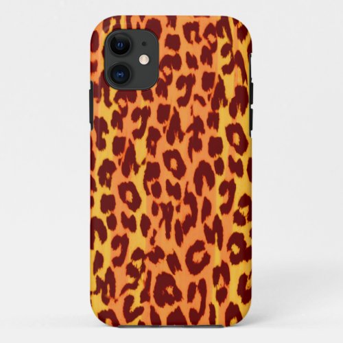 Pattern animal print texture of leopard iPhone 11 case