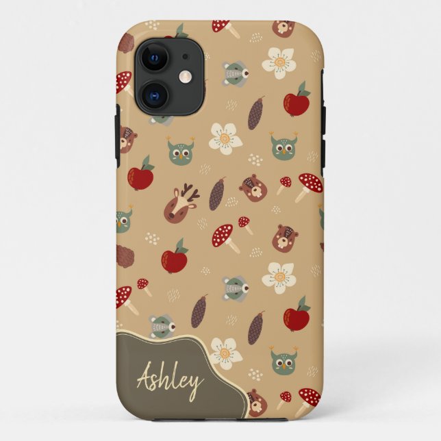  Pattern Animals Faces iPhone Case (Back)