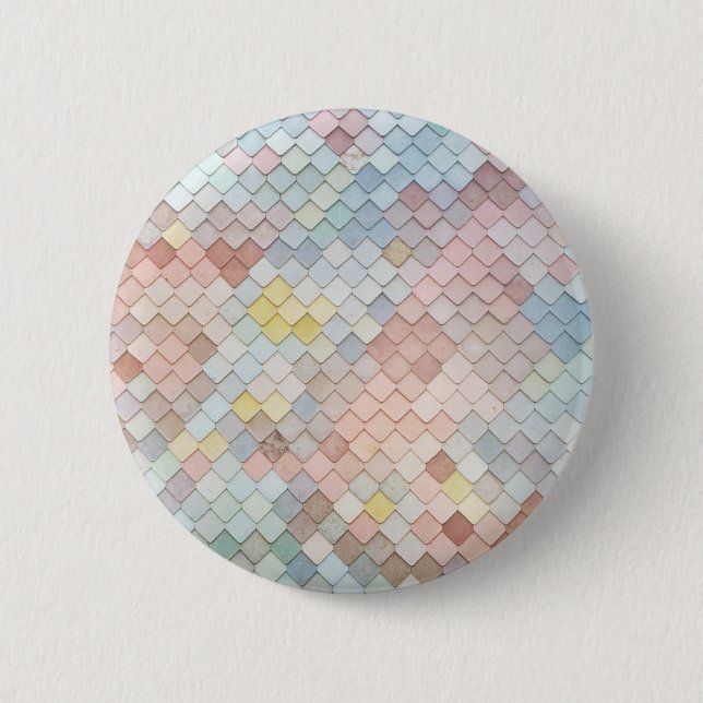 Pattern Art Cute Pastel Patterns Geometric Design  Button (Front)