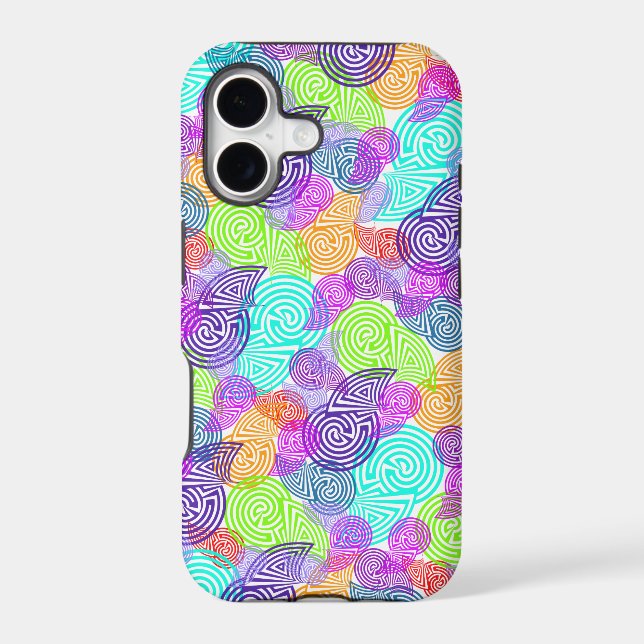 Pattern Art Labyrinths - pastel Iphone Case (Back)