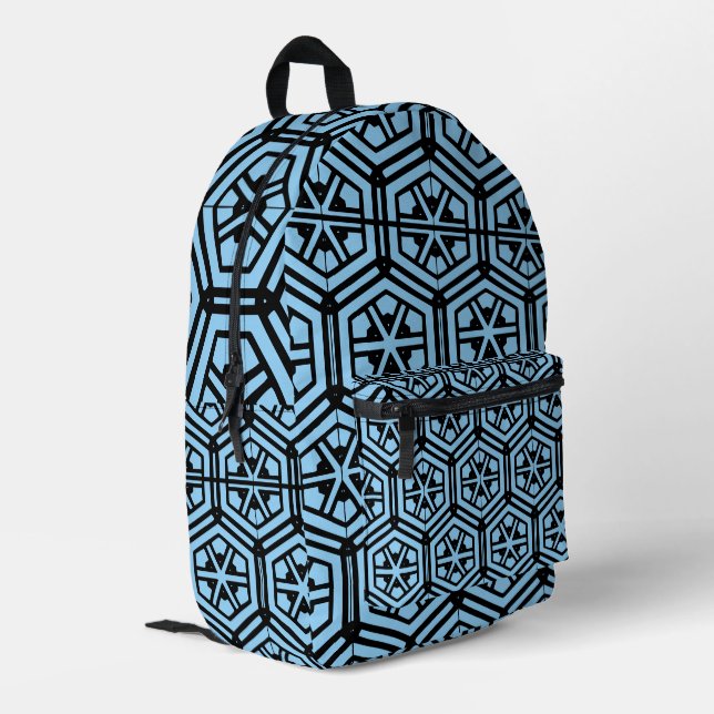 Pattern Artistic Design Printed Backpack (Back Corner Left)