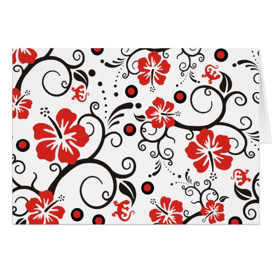 Pattern ARTs - hibiscus decor Cards (Front Horizontal)