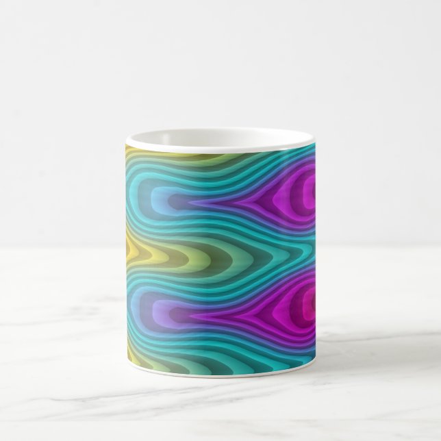 Pattern ARTs - stripes 3D coloured 19 Coffee Mug (Center)