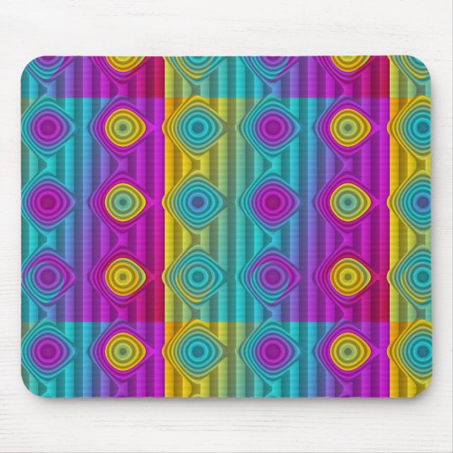Pattern ARTs - stripes 3D coloured 20 Mouse Pad (Front)