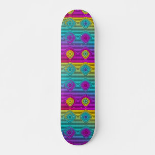 Pattern ARTs - stripes 3D coloured 20 Skateboard Deck
