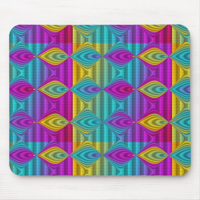 Pattern ARTs - stripes 3D coloured 21 Mouse Pad (Front)