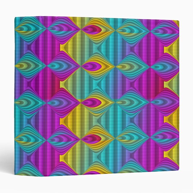 Pattern ARTs - stripes 3D coloured 22 Binder (Front/Spine)