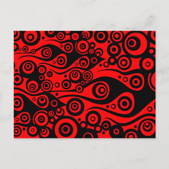 Pattern ARTs - Tattoo circle flames | fire red Postcard (Front)