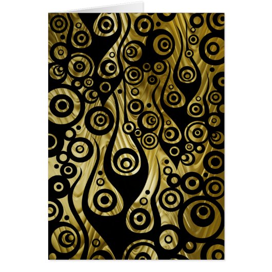 Pattern ARTs - Tattoo circle flames | golden waves Cards (Front)