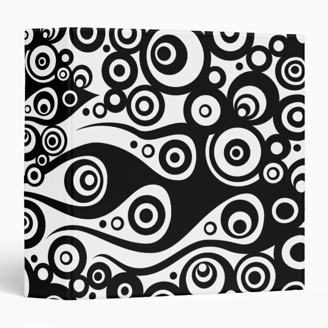 Pattern ARTs - Tattoo circle flames | transparent 3 Ring Binder (Front/Spine)
