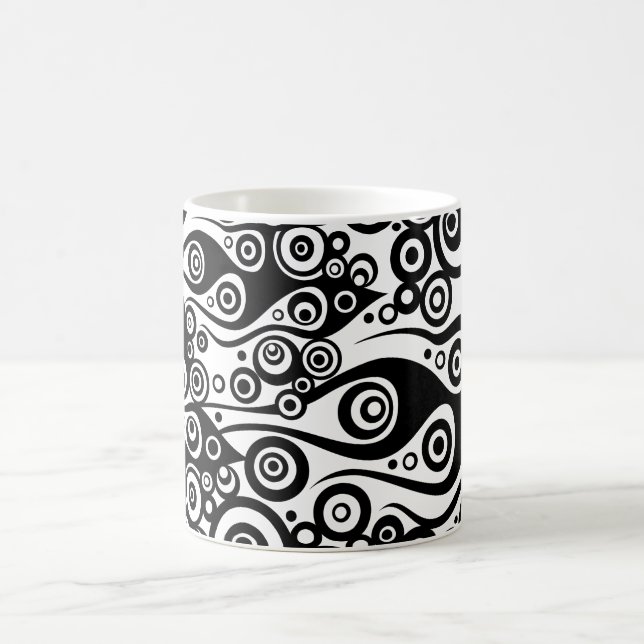 Pattern ARTs - Tattoo circle flames | transparent Coffee Mug (Center)