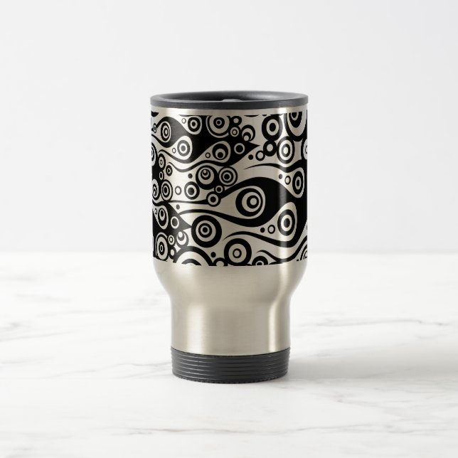 Pattern ARTs - Tattoo circle flames Travel Mug (Center)