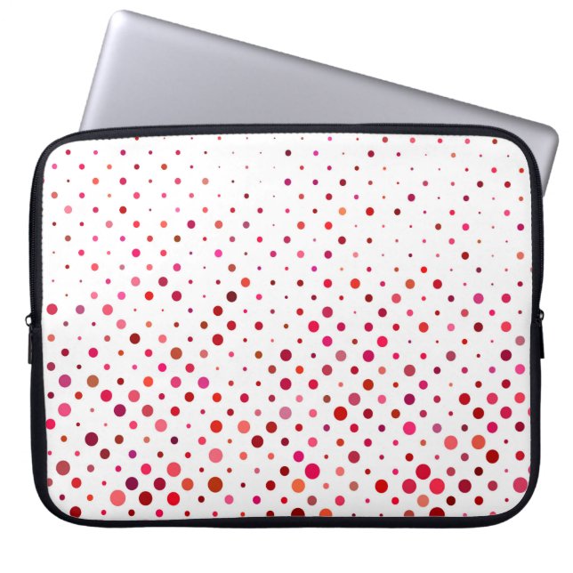 Pattern background colored circle laptop sleeve (Front)