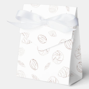 Pattern Bakery Pastry Bun In The Oven Baby Shower  Favor Boxes