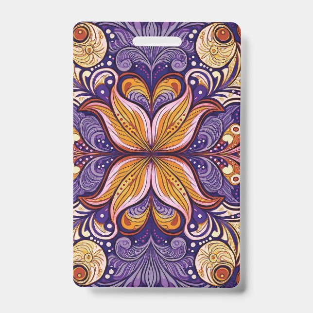 Pattern Batik Purple Badge (Front)