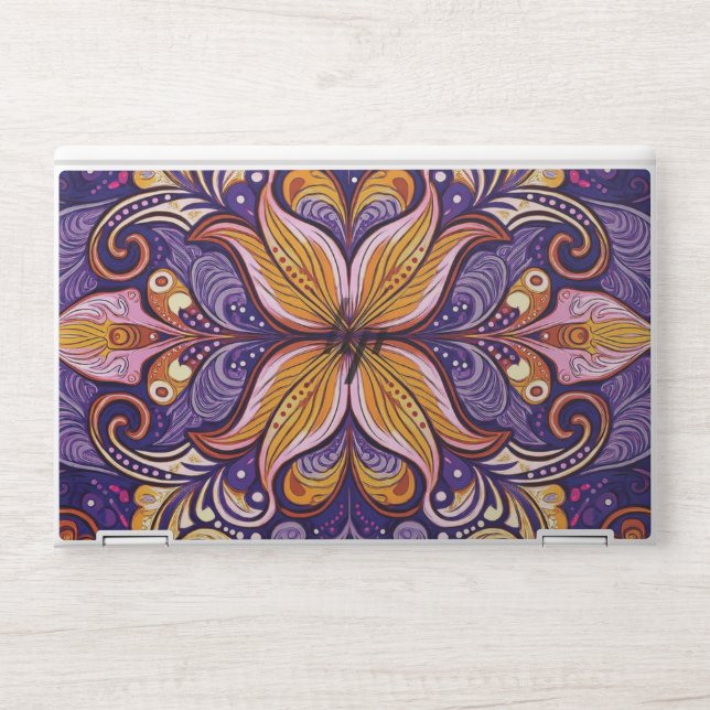 Pattern Batik Purple HP Laptop Skin (Front)