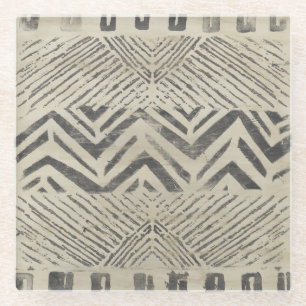 Pattern Bazaar - Geometric Shapes Glass Coaster