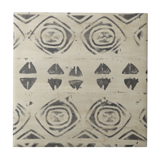 Pattern Bazaar - Rounded and Geometric Shapes Ceramic Tile (Front)