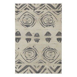 Pattern Bazaar - Rounded and Geometric Shapes Faux Canvas Print