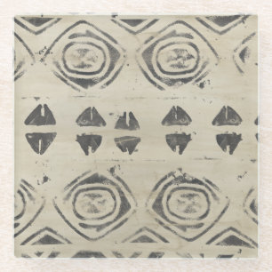 Pattern Bazaar - Rounded and Geometric Shapes Glass Coaster