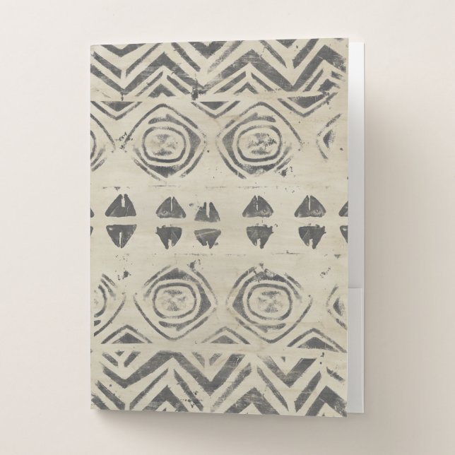 Pattern Bazaar - Rounded and Geometric Shapes Pocket Folder (Front)