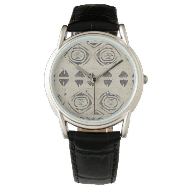 Pattern Bazaar - Rounded and Geometric Shapes Watch (Front)