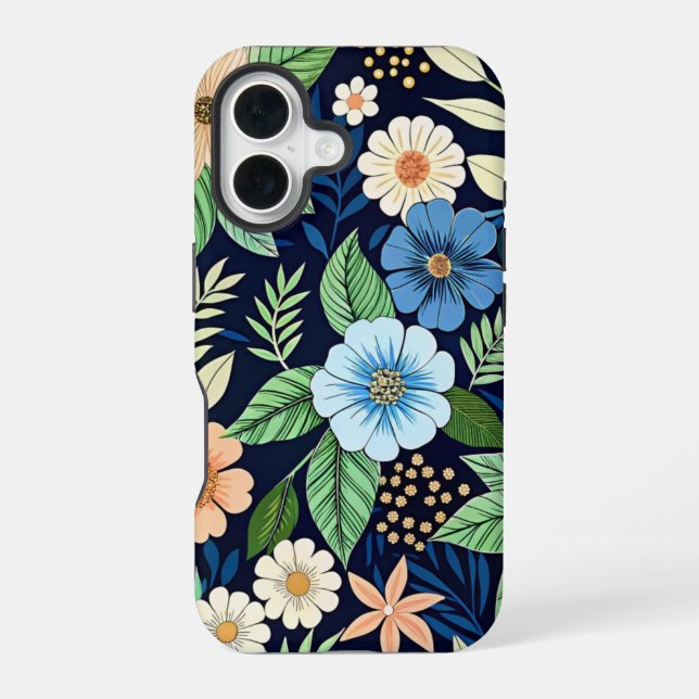 Pattern Beautiful wildflowers Iphone Case (Back)