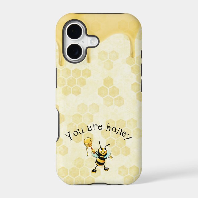 Pattern bee honeycomb iPhone Case (Back)