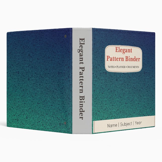 Pattern Binder Elegant Custom Planner Binder (Background)