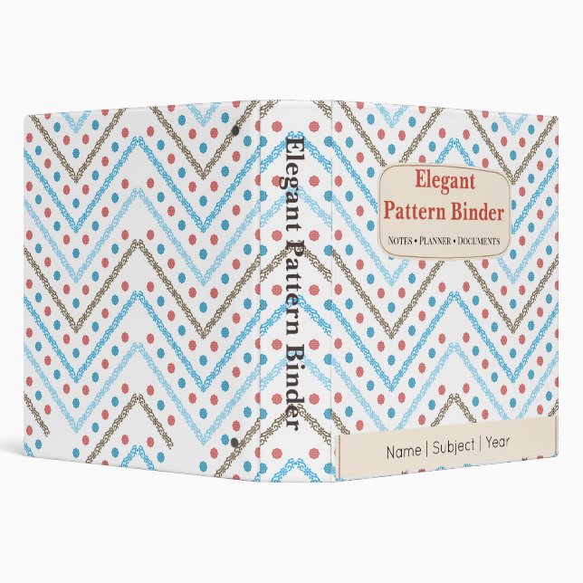 Pattern Binder Elegant Custom Planner Binder (Background)