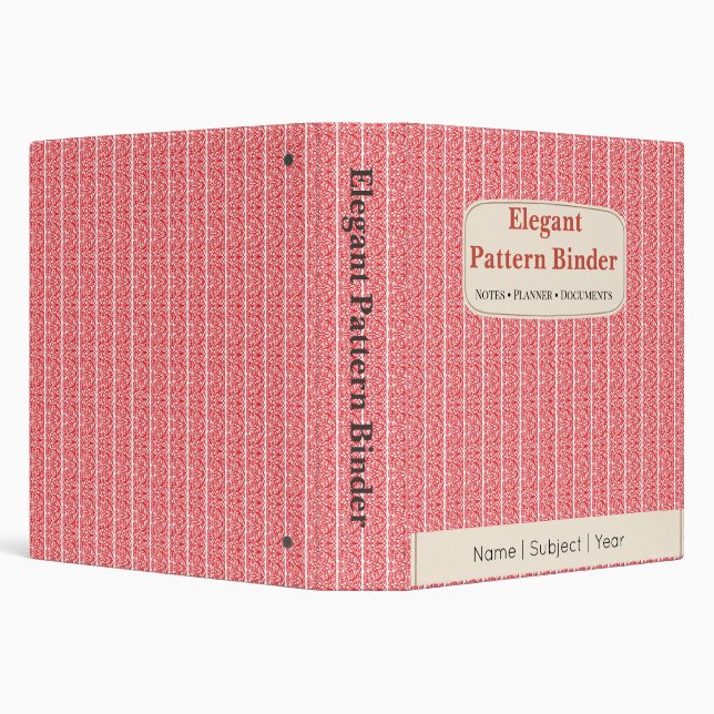 Pattern Binder Elegant Custom Planner Binder (Background)