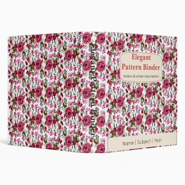 Pattern Binder Elegant Custom Planner Binder (Background)