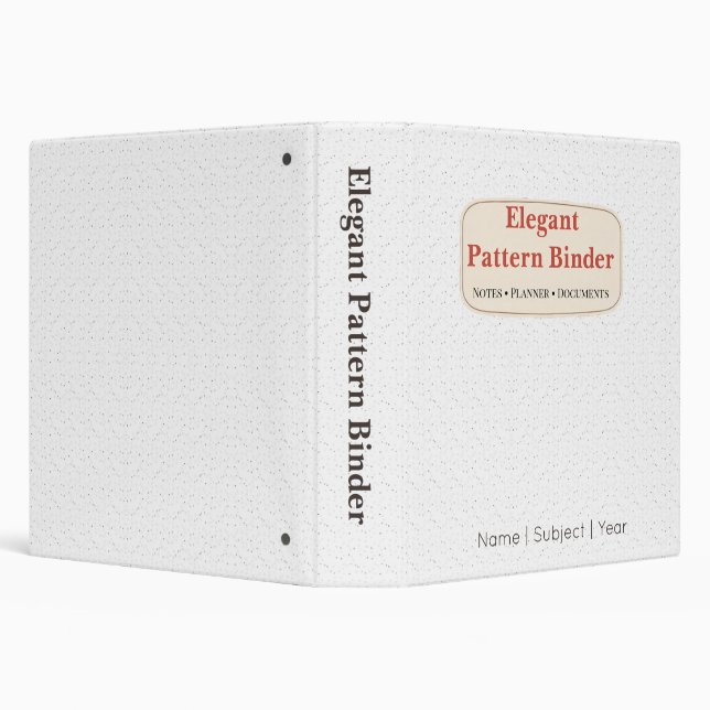 Pattern Binder Elegant Planner Notebook Organizer (Background)