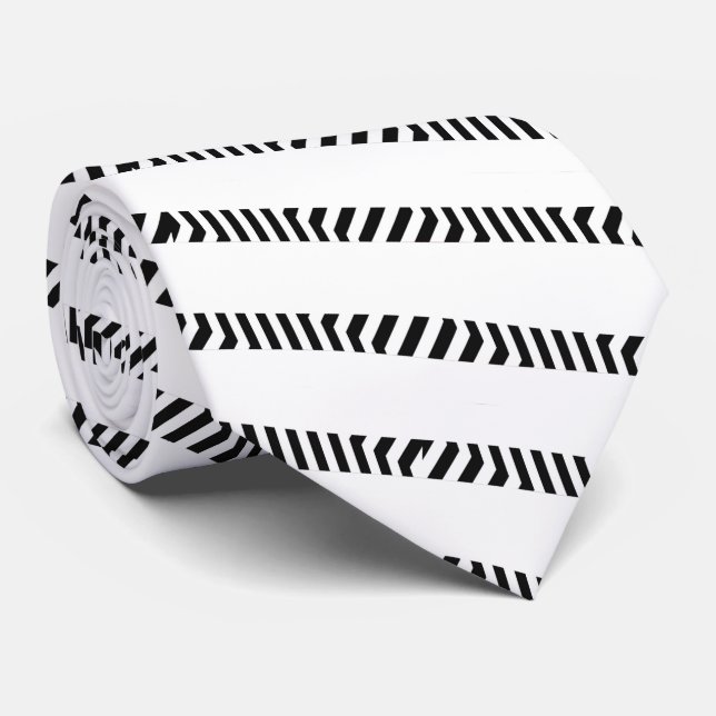 PATTERN BLACK NECK TIE (Rolled)