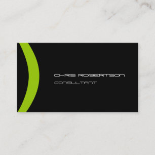 Pattern Black White Green Attractive Business Card