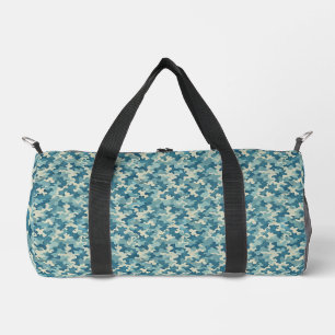 Pattern Blue Camouflage Duffle Bag