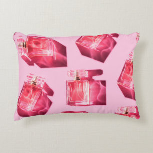 Pattern bottles of woman perfume accent pillow